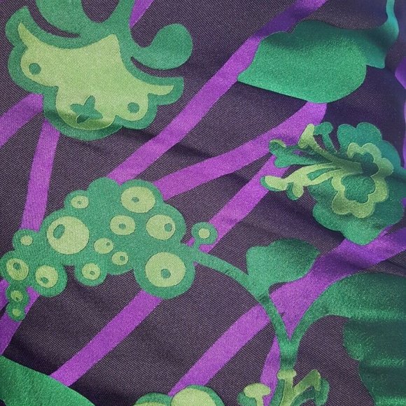 ◇$6,000 OSCAR DE LA RENTA ADOREABLE SILK GREEN FLORAL RUNW DRESS GOWN 6 - Picture 9 of 16